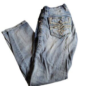 Rock Revival Jeans w/ Detailed Embroidered Pockets Size 30
